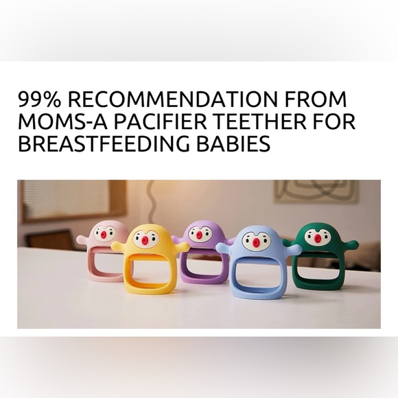 SMILY MIA PENGUIN BUDDY TEETHER TOY FOR 0-6 MONTHS SUCKING BABIES - Picture 2 of 4